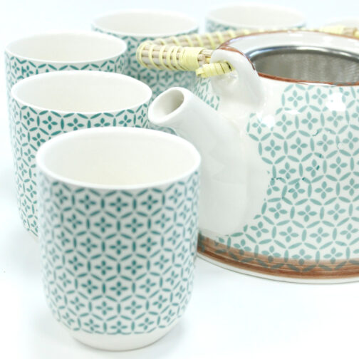 Herbal Teapot Set - Green Mosaic - Image 2