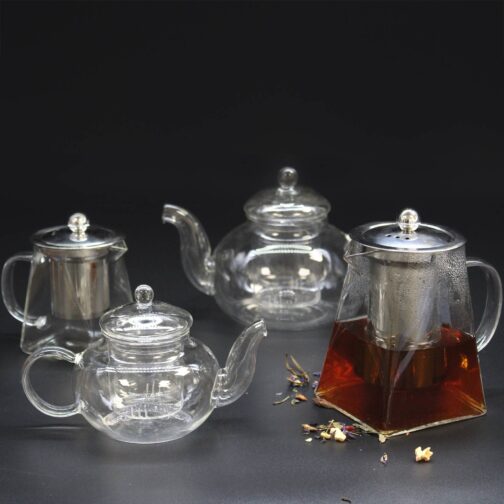 Glass Infuser Teapot - Tower Shape - 350ml - gteap-01_02