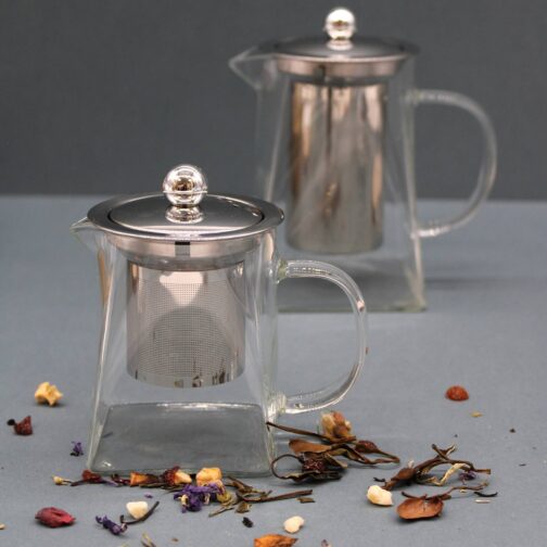 Glass Infuser Teapot - Tower Shape - 350ml - gteap-01_05