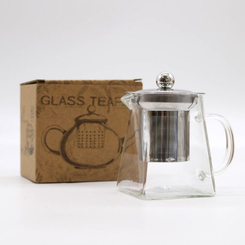 Glass Infuser Teapot - Tower Shape - 350ml - gteap-01_06